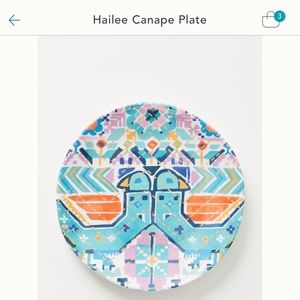 3 small melamine Anthropologie plates.